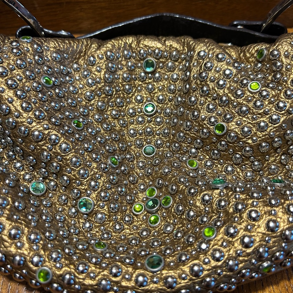 Cole Haan G Series Bronze Leather Studded Handbag/Wristlet Like New!! - Picture 7 of 13